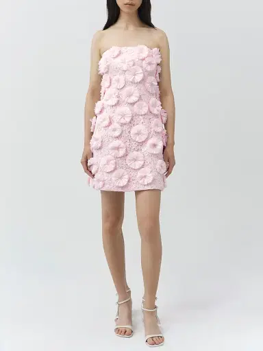 Simkhai Women's Holland Floral Strapless Minidress - Cotton Candy - Size 14 | Thumbnail 3 Simkhai Women's Holland Floral Strapless Minidress - Cotton Candy - Size 14 | Thumbnail 3