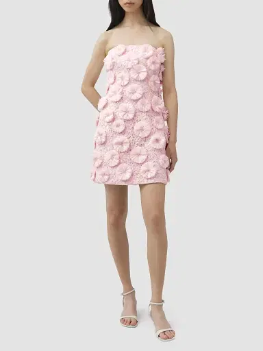 Simkhai Women's Holland Floral Strapless Minidress - Cotton Candy - Size 14 | Thumbnail 5 Simkhai Women's Holland Floral Strapless Minidress - Cotton Candy - Size 14 | Thumbnail 5