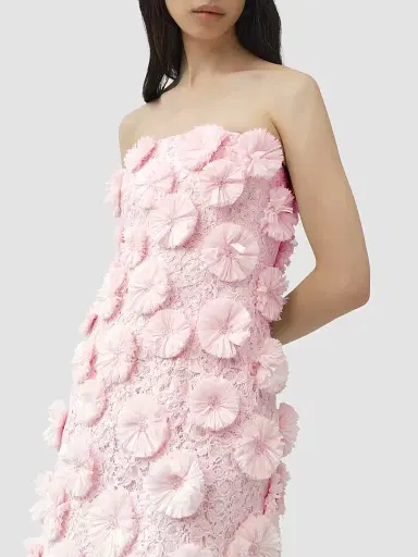 Simkhai Women's Holland Floral Strapless Minidress - Cotton Candy - Size 14 | Thumbnail 6 Simkhai Women's Holland Floral Strapless Minidress - Cotton Candy - Size 14 | Thumbnail 6