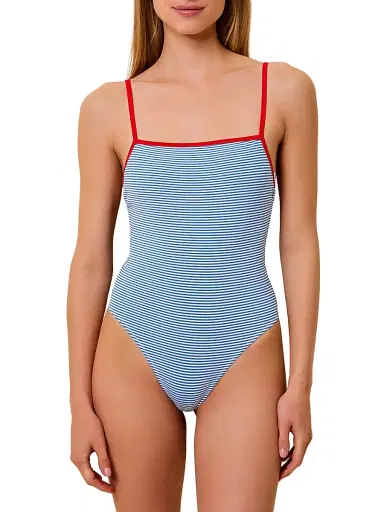 Solid & Striped Women's The Renna One-Piece Swimsuit - Marina Blue | Thumbnail 2 Solid & Striped Women's The Renna One-Piece Swimsuit - Marina Blue | Thumbnail 2
