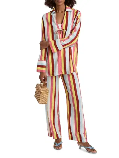 Solid & Striped Women's The Livia Stripe Linen-Blend Tunic - Symi Stripe - Size XS | Thumbnail 2 Solid & Striped Women's The Livia Stripe Linen-Blend Tunic - Symi Stripe - Size XS | Thumbnail 2