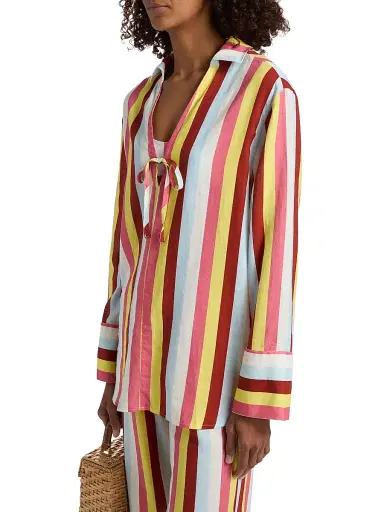 Solid & Striped Women's The Livia Stripe Linen-Blend Tunic - Symi Stripe - Size XS | Thumbnail 4 Solid & Striped Women's The Livia Stripe Linen-Blend Tunic - Symi Stripe - Size XS | Thumbnail 4