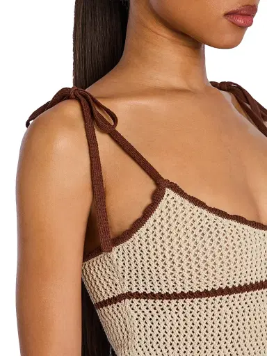 SEROYA Women's Malkie Cotton Knit Minidress - Almond Cocoa Brown - Size XL | Thumbnail 7 SEROYA Women's Malkie Cotton Knit Minidress - Almond Cocoa Brown - Size XL | Thumbnail 7