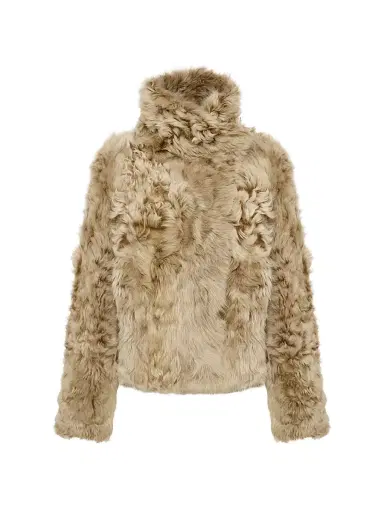 Yves Salomon Women's Veste Reversible Leather & Shearling Jacket - Chai Latte - Size 40 | Thumbnail 1 Yves Salomon Women's Veste Reversible Leather & Shearling Jacket - Chai Latte - Size 40 | Thumbnail 1