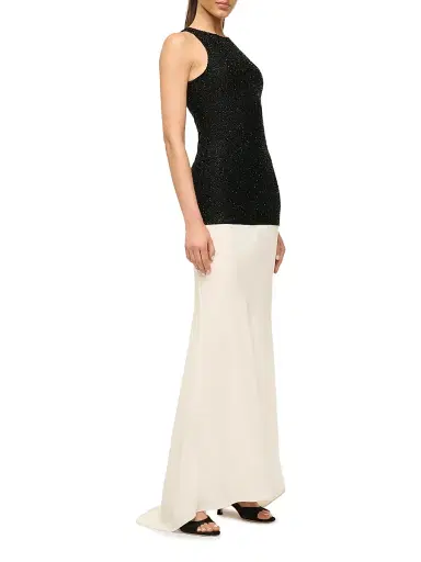 Staud Women's Gabrielle Bead-Embellished Colorblocked Maxi Dress - Black | Thumbnail 4 Staud Women's Gabrielle Bead-Embellished Colorblocked Maxi Dress - Black | Thumbnail 4
