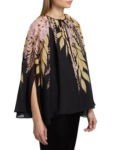 Kobi Halperin Women's Cara Leaves Blouse - Black Pink - Size Large | Thumbnail 4 Kobi Halperin Women's Cara Leaves Blouse - Black Pink - Size Large | Thumbnail 4