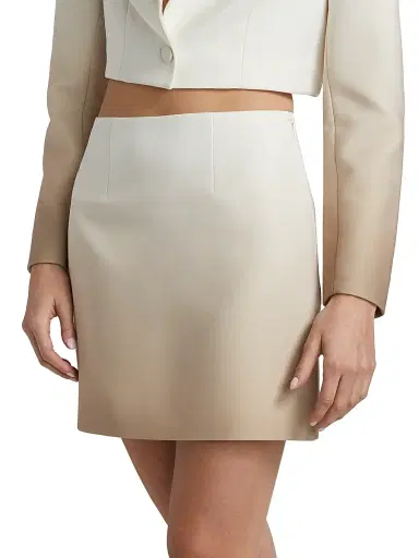 Et Ochs Women's Holden Ombré Miniskirt - Taupe | Thumbnail 4 Et Ochs Women's Holden Ombré Miniskirt - Taupe | Thumbnail 4