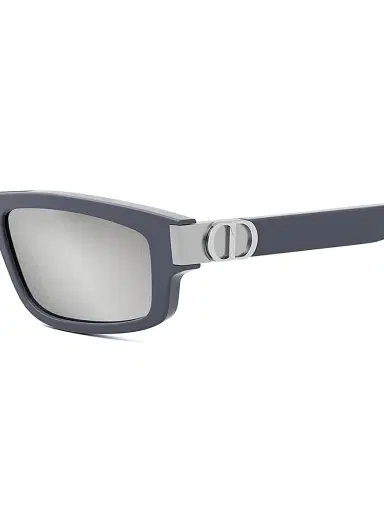 Dior Men's CD Icon S2I 55MM Rectangular Sunglasses - Grey Smoke Mirror | Thumbnail 3 Dior Men's CD Icon S2I 55MM Rectangular Sunglasses - Grey Smoke Mirror | Thumbnail 3