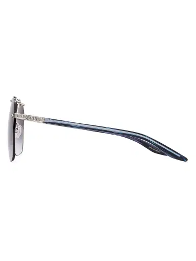 BARTON PERREIRA Men's Daniel 64MM Navigator Sunglasses - Silver Graphite Blue Gradient | Thumbnail 3 BARTON PERREIRA Men's Daniel 64MM Navigator Sunglasses - Silver Graphite Blue Gradient | Thumbnail 3