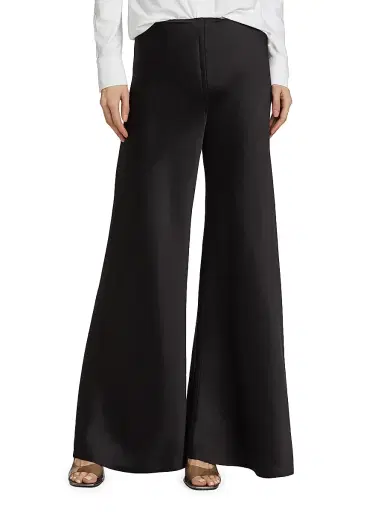 Norma Kamali Women's Bias Satin Elephant Pants - Black | Thumbnail 3 Norma Kamali Women's Bias Satin Elephant Pants - Black | Thumbnail 3