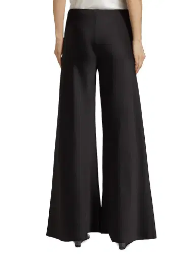 Norma Kamali Women's Bias Satin Elephant Pants - Black | Thumbnail 5 Norma Kamali Women's Bias Satin Elephant Pants - Black | Thumbnail 5