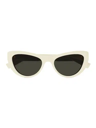 Saint Laurent Women's Script 53MM Cat-Eye Sunglasses - Dark Grey | Thumbnail 2 Saint Laurent Women's Script 53MM Cat-Eye Sunglasses - Dark Grey | Thumbnail 2