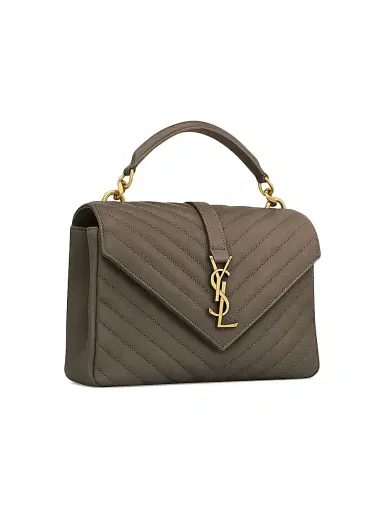 Saint Laurent Women's College Shoulder Bag in Quilted Leather - Light Musk | Thumbnail 5 Saint Laurent Women's College Shoulder Bag in Quilted Leather - Light Musk | Thumbnail 5
