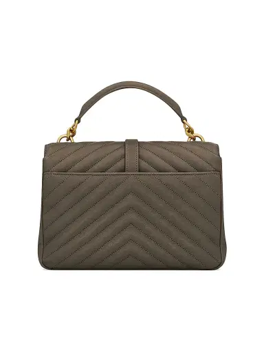 Saint Laurent Women's College Shoulder Bag in Quilted Leather - Light Musk | Thumbnail 7 Saint Laurent Women's College Shoulder Bag in Quilted Leather - Light Musk | Thumbnail 7