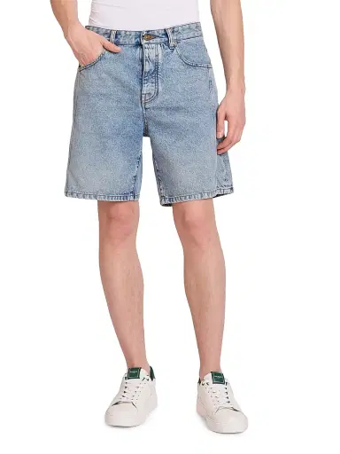 Balmain Men's Denim Bermuda Shorts - Bleu Jean Clair | Thumbnail 3 Balmain Men's Denim Bermuda Shorts - Bleu Jean Clair | Thumbnail 3