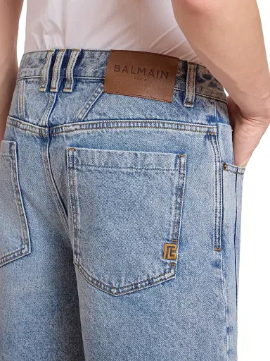 Balmain Men's Denim Bermuda Shorts - Bleu Jean Clair | Thumbnail 6 Balmain Men's Denim Bermuda Shorts - Bleu Jean Clair | Thumbnail 6
