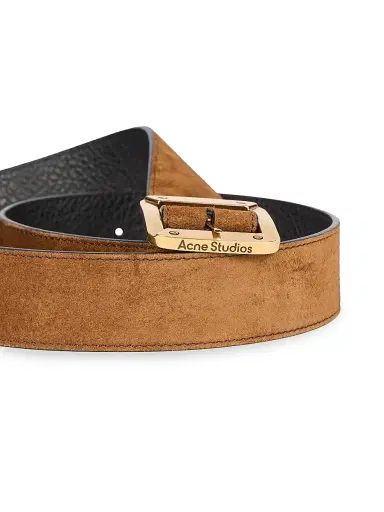 Acne Studios Men's Reversible Suede Belt - Cognac Brown Black - Size Large | Thumbnail 5 Acne Studios Men's Reversible Suede Belt - Cognac Brown Black - Size Large | Thumbnail 5