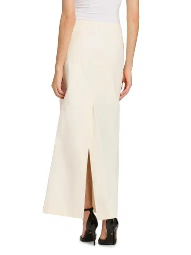 FERRAGAMO Women's Linen Maxi Skirt - Mascarpone Off White | Thumbnail 5 FERRAGAMO Women's Linen Maxi Skirt - Mascarpone Off White | Thumbnail 5