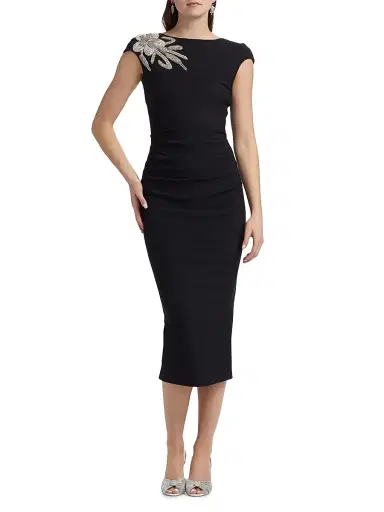 Chiara Boni La Petite Robe Women's Hesup Shoulder-Embellished Cocktail Dress - Black - Size 8 | Thumbnail 3 Chiara Boni La Petite Robe Women's Hesup Shoulder-Embellished Cocktail Dress - Black - Size 8 | Thumbnail 3