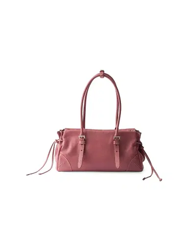 Prada Women's Medium Antiqued Leather Shoulder Bag - Pink | Thumbnail 4 Prada Women's Medium Antiqued Leather Shoulder Bag - Pink | Thumbnail 4