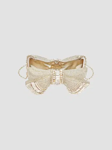 Judith Leiber Couture Women's Crystal Bow Clutch - Silver Prosecco | Thumbnail 2 Judith Leiber Couture Women's Crystal Bow Clutch - Silver Prosecco | Thumbnail 2