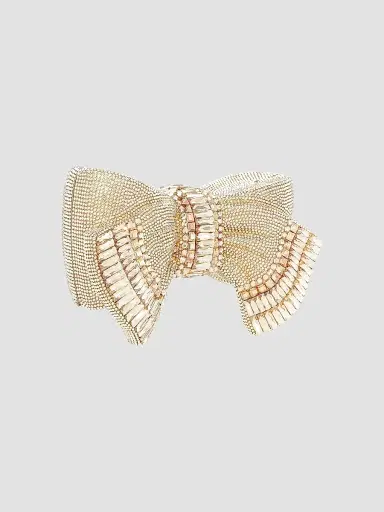 Judith Leiber Couture Women's Crystal Bow Clutch - Silver Prosecco | Thumbnail 3 Judith Leiber Couture Women's Crystal Bow Clutch - Silver Prosecco | Thumbnail 3