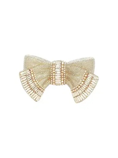 Judith Leiber Couture Women's Crystal Bow Clutch - Silver Prosecco | Thumbnail 1 Judith Leiber Couture Women's Crystal Bow Clutch - Silver Prosecco | Thumbnail 1
