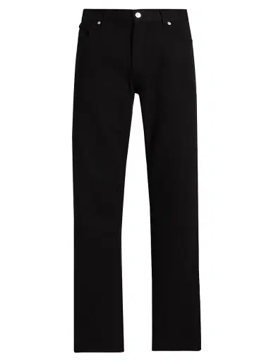Emporio Armani Men's Five-Pocket Straight-Leg Pants - Black | Thumbnail 1 Emporio Armani Men's Five-Pocket Straight-Leg Pants - Black | Thumbnail 1