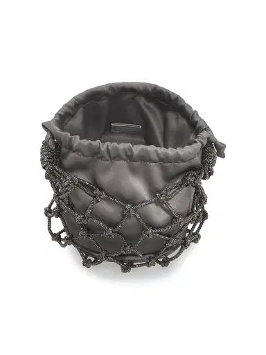 Judith Leiber Couture Women's Net Crystal-Embellished Pouch - Grey | Thumbnail 3 Judith Leiber Couture Women's Net Crystal-Embellished Pouch - Grey | Thumbnail 3