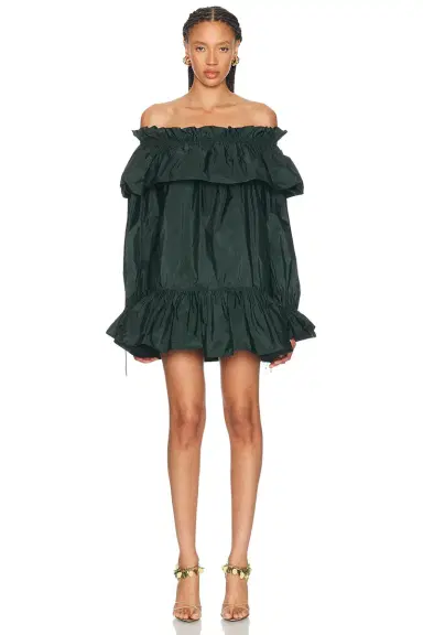 Saint Laurent Ruffled Dress | Thumbnail 4 Saint Laurent Ruffled Dress | Thumbnail 4