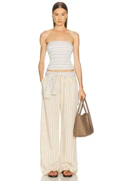 Enza Costa Cotton Stripe Classic Bandeau Top | Thumbnail 4 Enza Costa Cotton Stripe Classic Bandeau Top | Thumbnail 4