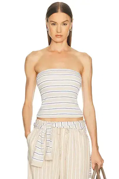 Cotton Stripe Classic Bandeau Top Cotton Stripe Classic Bandeau Top