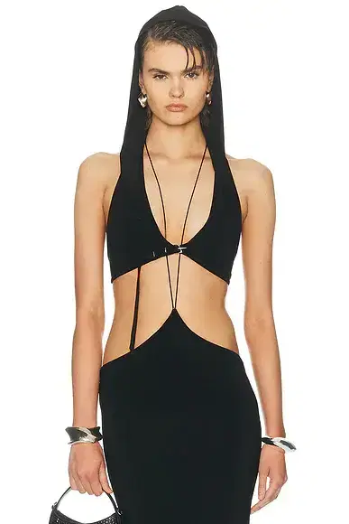 Belted Hood Bralette Top Belted Hood Bralette Top
