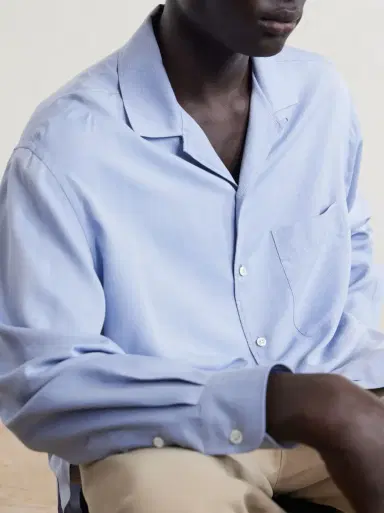 The Row Elijas Camp Collar Silk-Poplin Shirt | Thumbnail 5 The Row Elijas Camp Collar Silk-Poplin Shirt | Thumbnail 5
