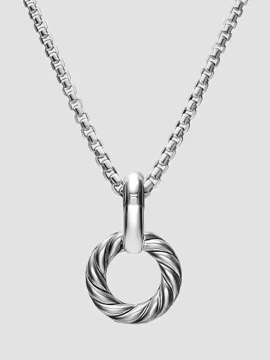 David Yurman Women's Amulet Holder in Sterling Silver, 20.3MM - Silver | Thumbnail 3 David Yurman Women's Amulet Holder in Sterling Silver, 20.3MM - Silver | Thumbnail 3
