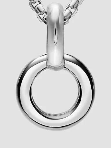 David Yurman Women's Amulet Holder in Sterling Silver, 20.3MM - Silver | Thumbnail 4 David Yurman Women's Amulet Holder in Sterling Silver, 20.3MM - Silver | Thumbnail 4