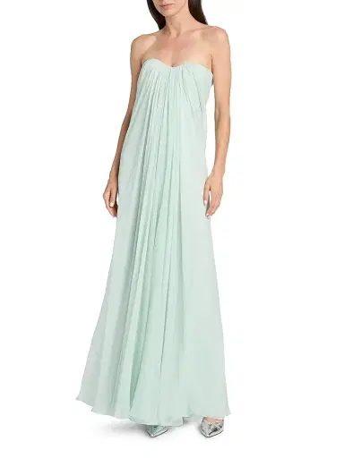 McQueen Women's Draped Bustier Strapless Gown - Glass | Thumbnail 3 McQueen Women's Draped Bustier Strapless Gown - Glass | Thumbnail 3