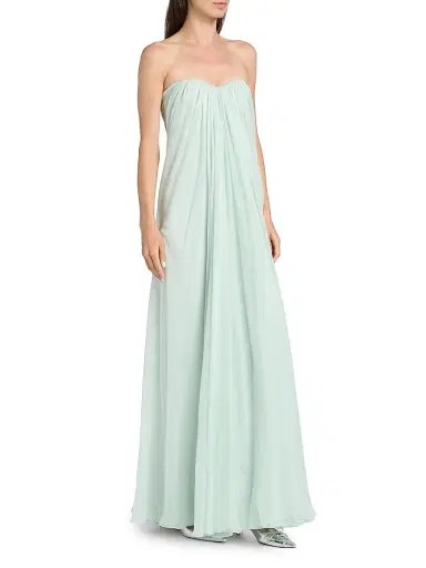 McQueen Women's Draped Bustier Strapless Gown - Glass | Thumbnail 4 McQueen Women's Draped Bustier Strapless Gown - Glass | Thumbnail 4