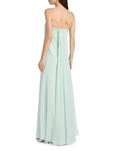 McQueen Women's Draped Bustier Strapless Gown - Glass | Thumbnail 5 McQueen Women's Draped Bustier Strapless Gown - Glass | Thumbnail 5