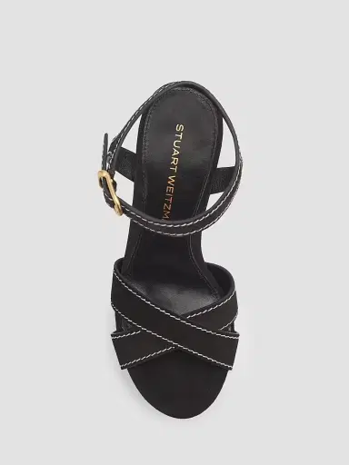Stuart Weitzman Women's Park Platform 85MM Suede Strappy Sandals - Black | Thumbnail 6 Stuart Weitzman Women's Park Platform 85MM Suede Strappy Sandals - Black | Thumbnail 6
