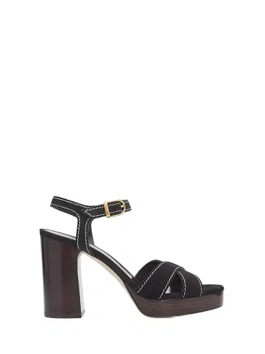 Stuart Weitzman Women's Park Platform 85MM Suede Strappy Sandals - Black | Thumbnail 1 Stuart Weitzman Women's Park Platform 85MM Suede Strappy Sandals - Black | Thumbnail 1
