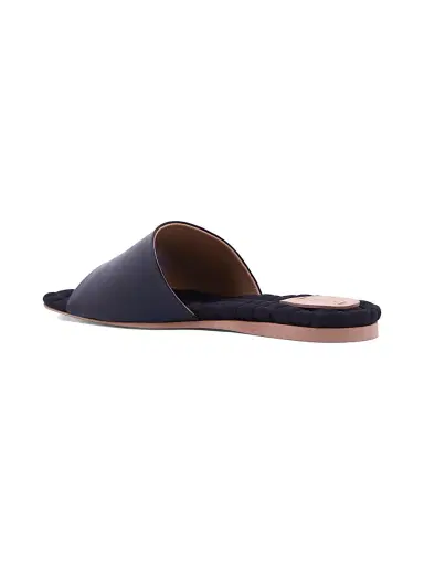 AERA Women's Mia Vegan Leather Slides - Black Sandals | Thumbnail 2 AERA Women's Mia Vegan Leather Slides - Black Sandals | Thumbnail 2
