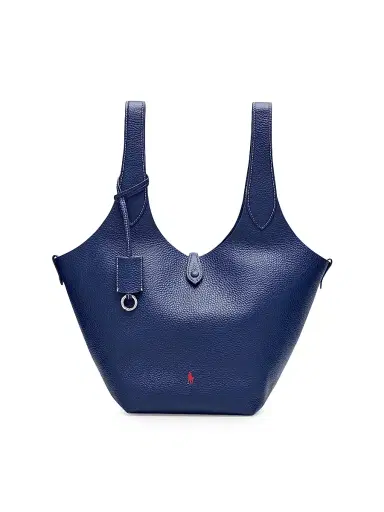 Polo Ralph Lauren Women's Polo Play Medium Pebbled Leather Tote Bag - Ink | Thumbnail 1 Polo Ralph Lauren Women's Polo Play Medium Pebbled Leather Tote Bag - Ink | Thumbnail 1