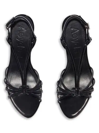 Aeyde Women's Solange 30MM Patent Leather Slingback Sandals - Black | Thumbnail 5 Aeyde Women's Solange 30MM Patent Leather Slingback Sandals - Black | Thumbnail 5