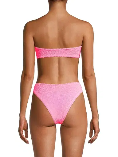 Hunza G Women's Jean Bow Two-Piece Bikini Set - Bubblegum | Thumbnail 5 Hunza G Women's Jean Bow Two-Piece Bikini Set - Bubblegum | Thumbnail 5