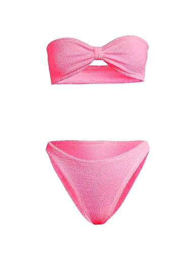 Hunza G Women's Jean Bow Two-Piece Bikini Set - Bubblegum | Thumbnail 1 Hunza G Women's Jean Bow Two-Piece Bikini Set - Bubblegum | Thumbnail 1