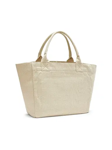 Ganni Women's Medium Embroidered-Logo Graphic Cotton Canvas Shopper Tote Bag - Yellow | Thumbnail 2 Ganni Women's Medium Embroidered-Logo Graphic Cotton Canvas Shopper Tote Bag - Yellow | Thumbnail 2