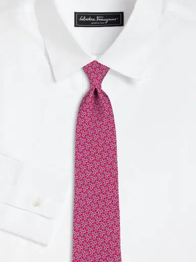 FERRAGAMO Men's Zeffiro Gancini Tie - Rosso | Thumbnail 2 FERRAGAMO Men's Zeffiro Gancini Tie - Rosso | Thumbnail 2