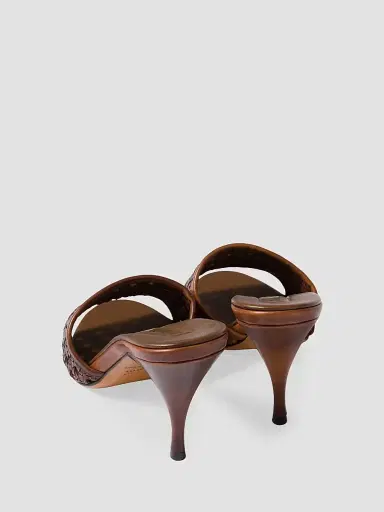 Miu Miu Women's Woven Leather Sandals - Brown - Size 10 | Thumbnail 3 Miu Miu Women's Woven Leather Sandals - Brown - Size 10 | Thumbnail 3