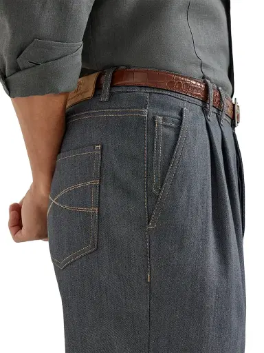 Brunello Cucinelli Men's Comfort Grayscale Denim Iconic Fit Five Pocket Trousers - Medium Grey | Thumbnail 5 Brunello Cucinelli Men's Comfort Grayscale Denim Iconic Fit Five Pocket Trousers - Medium Grey | Thumbnail 5